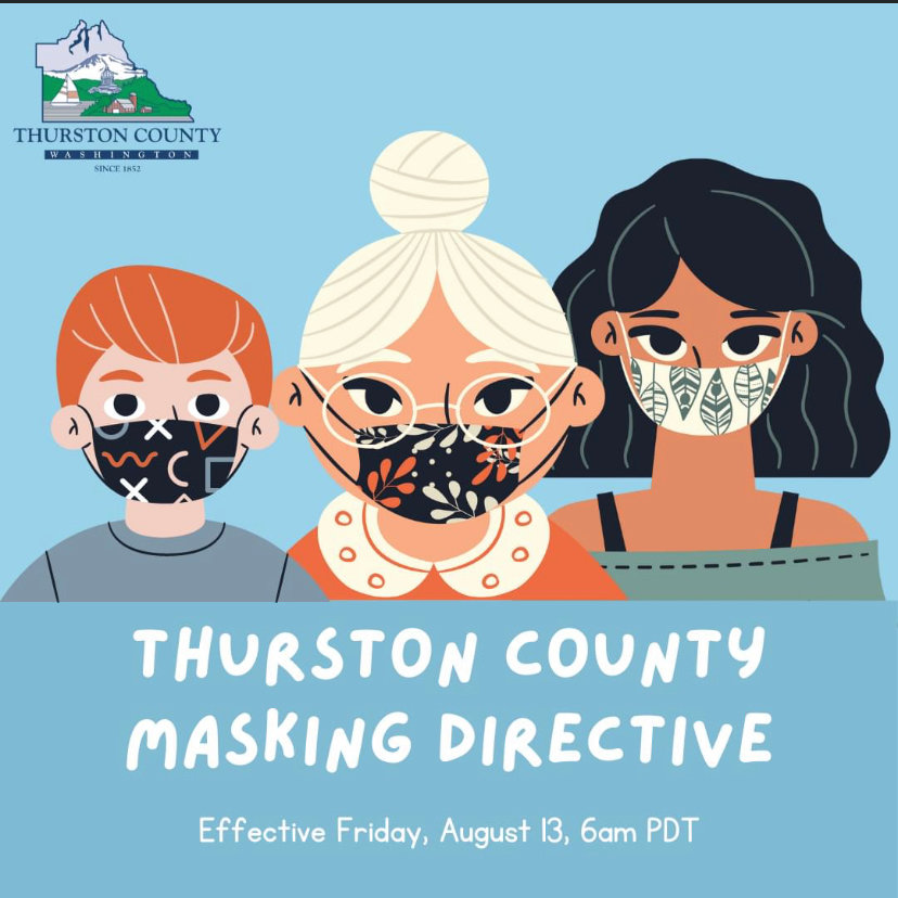The county began using this graphic on Aug. 12, 2021 in its social media postings to promote the new masking directive.