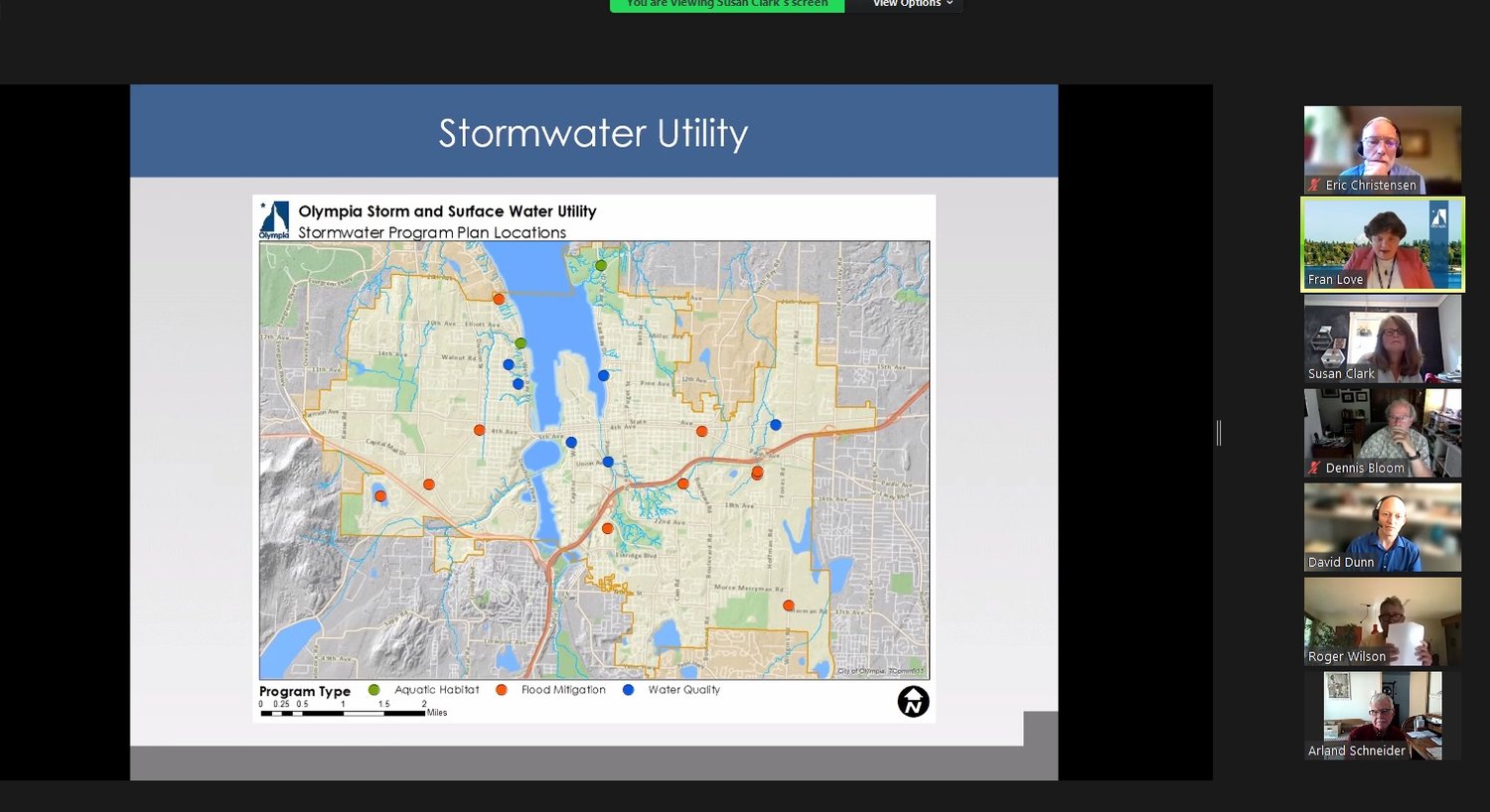 Engineering and planning supervisor Susan Clark was at the Utilities Advisory Committee meeting on Aug. 4, 2022, to discuss the six-year projects for stormwater, wastewater, and drinking water utilities.