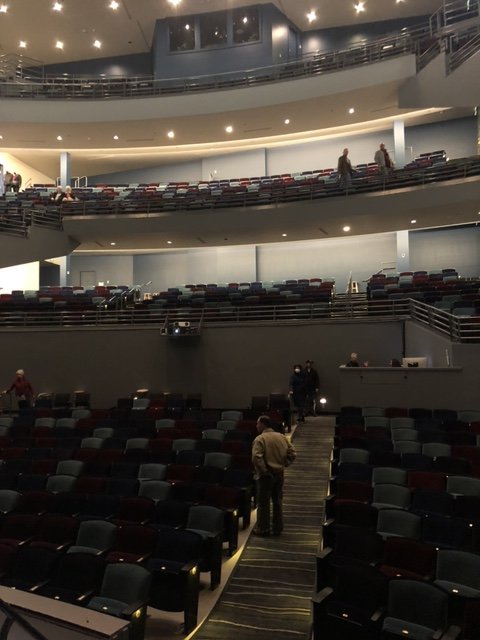 The Center's four-level audience seats.