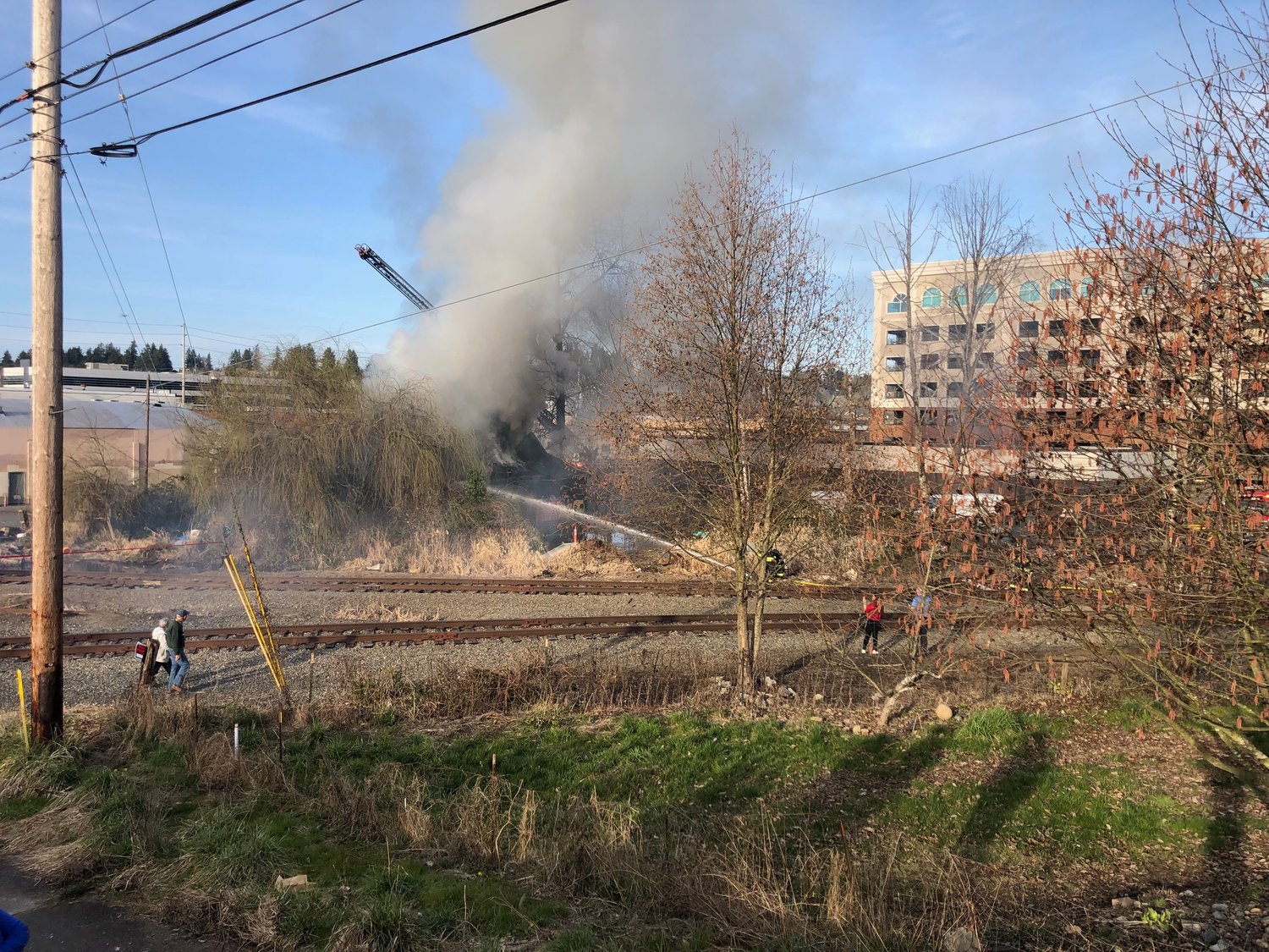 This is another view of the fire at 511 7th Avenue SE in Olympia on Sat., March 18, 2023 at approximately 5:50 p.m.