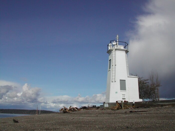 South Puget Sound’s Dofflemyer Point Lighthouse, Boston Harbor, Thurston County, WA. From the U.S. National Oceanic and Atmospheric Administration, taken as part of an employee's official duties.